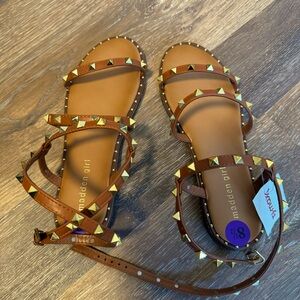 Madden Girl Cognac Studded Sandal